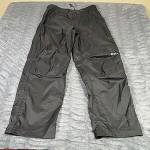 Red Ledge Black Waterproof Rain Pants Mens Large A083 Nylon Mesh Lined Hiking